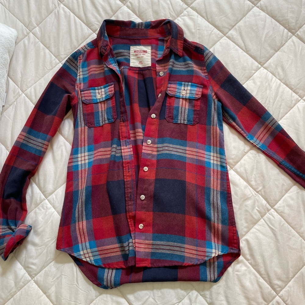 Red and blue flannel- size xsmall